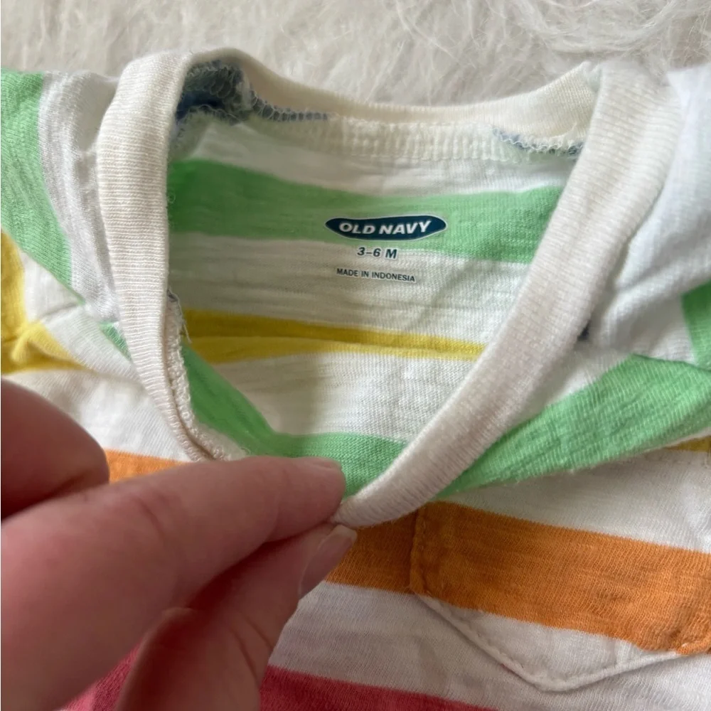 Old Navy Rainbow Striped Baby Outfit
